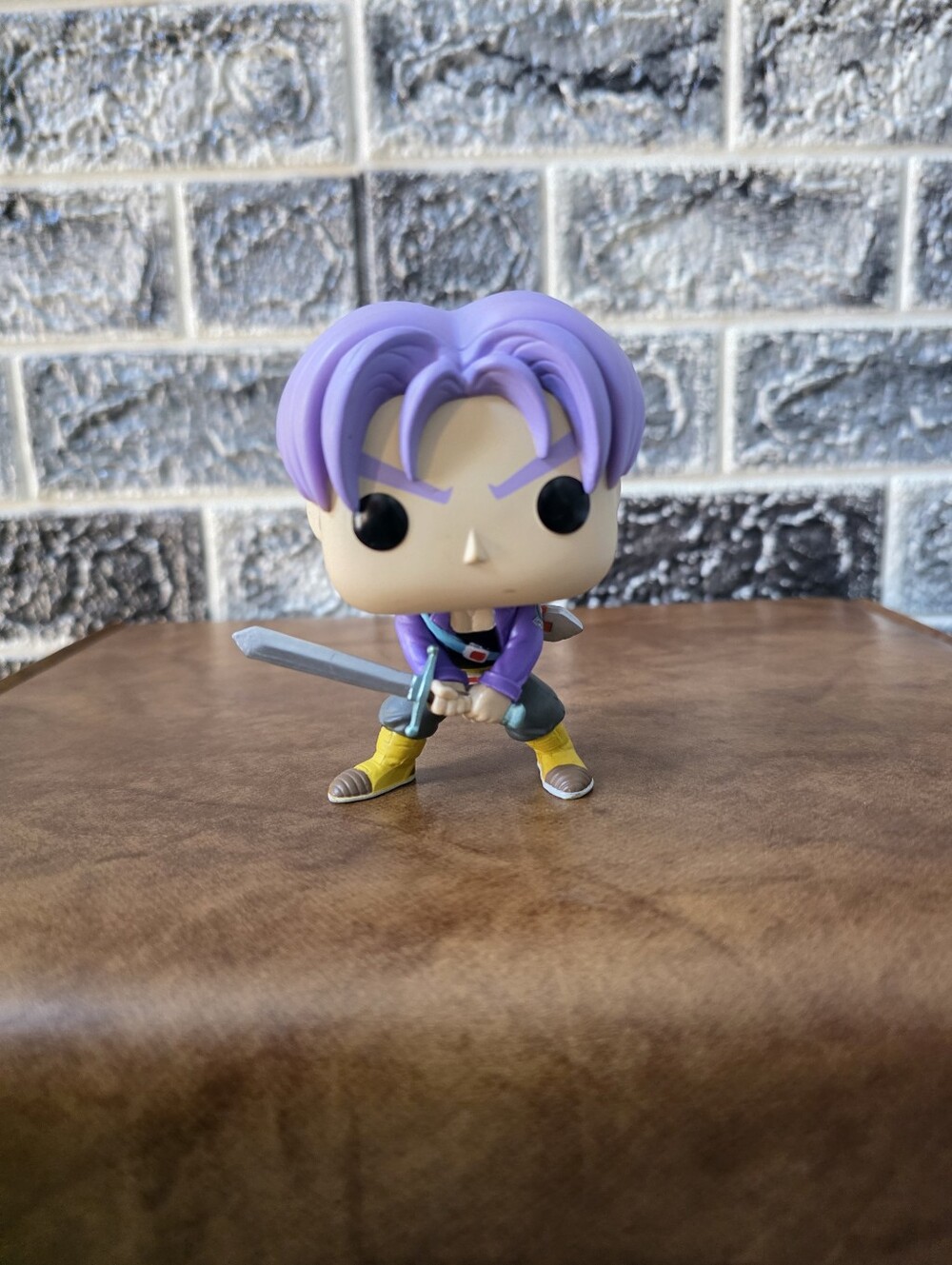 Funko Vinyl Figure with Purple Hair and Yellow Boots